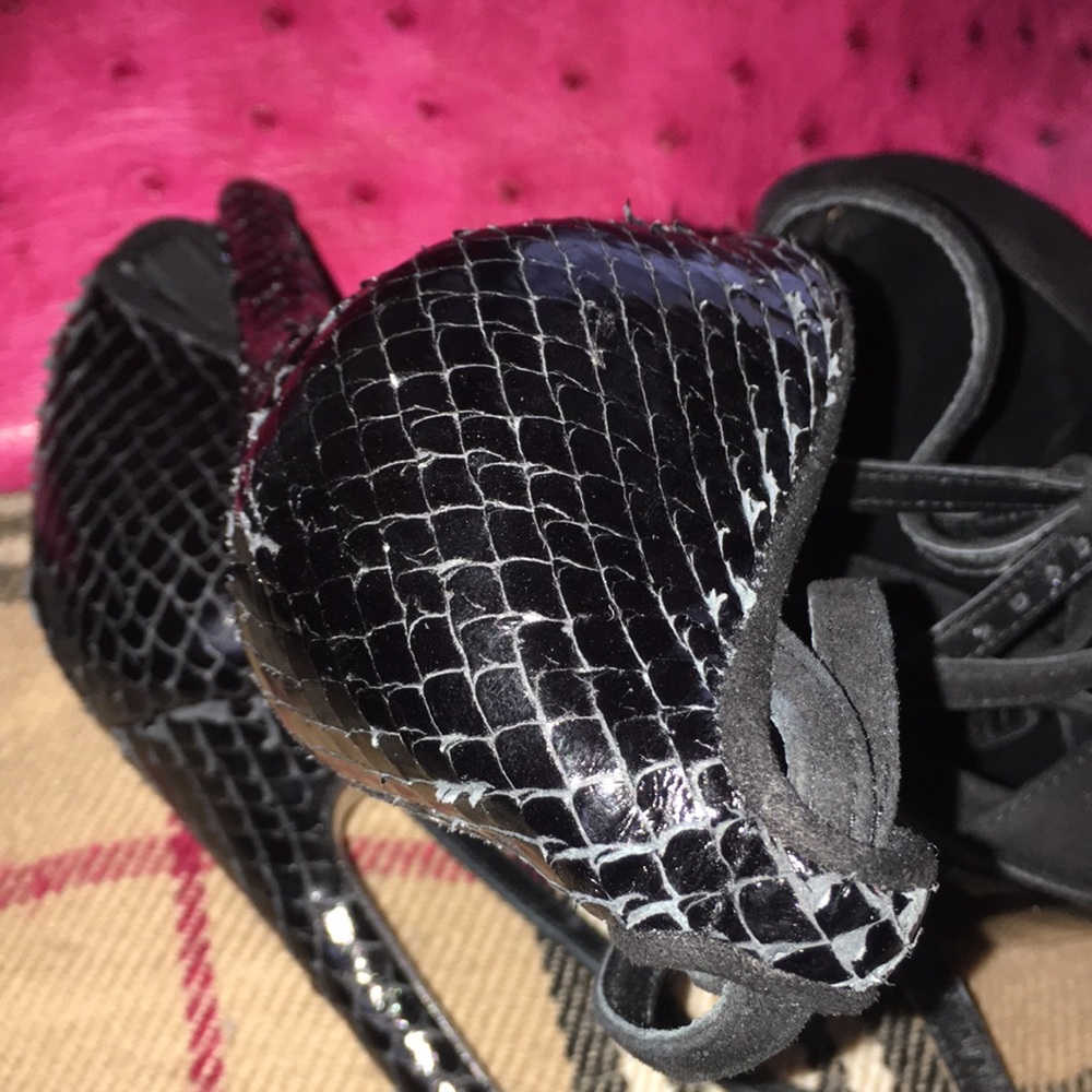 Snake 🐍 leather and suede leather shoes uterqe shoes 👠 - Picture 8 of 8